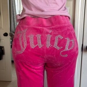 Y2K Juicy Couture Hot Pink Velour Track Pants